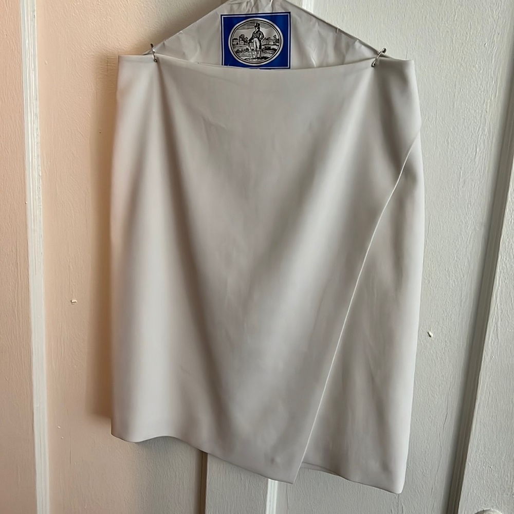 White House Black Market White Faux Wrap Pencil Skirt